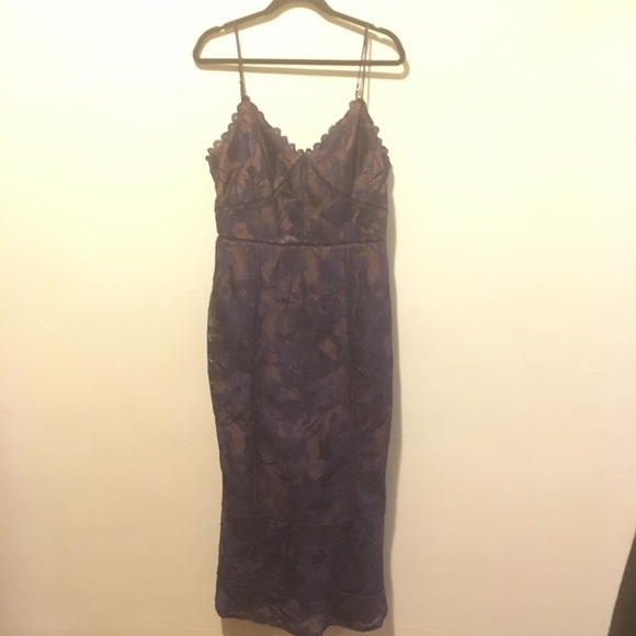 marchesa notte purple lace dress